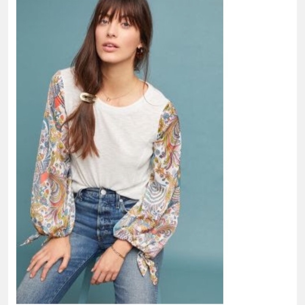 Anthropologie bell sleeve shirt